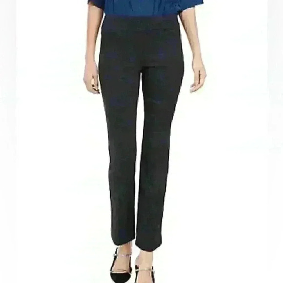 Alfani Pants - Alfani Tummy-Control Pants Rothko Grid Navy Blue Straight Legs - Size: 24W